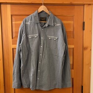 Howler Brothers Gray Western Pearl Button Western Shirt